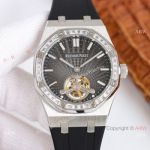 Swiss Grade Replica Audemars Piguet Royal Oak Tourbillon Ultra-slim Watch Gem-set Bezel